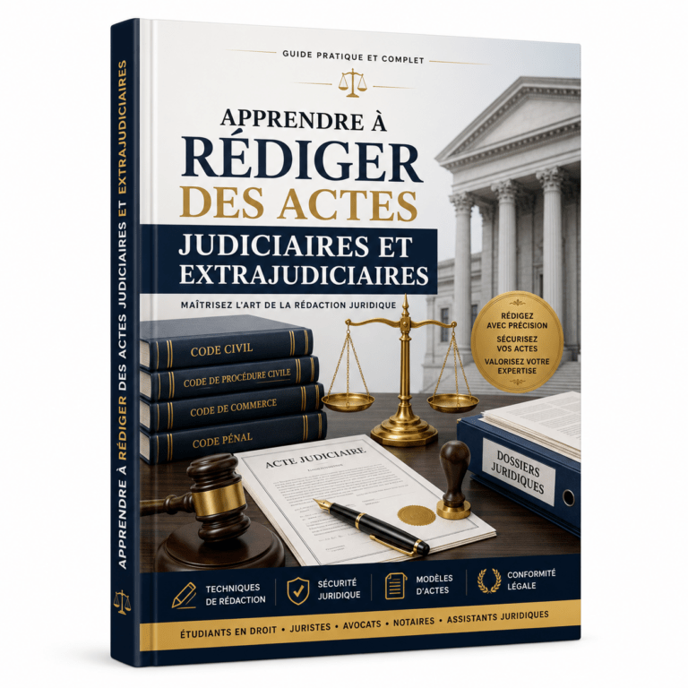 APPRENDRE À RÉDIGER DES ACTES JUDICIAIRES ET EXTRAJUDICIAIRES